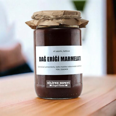 El Yapımı Katkısız Dağ Eriği Marmelatı - 780 Gr - Silifke Sepeti